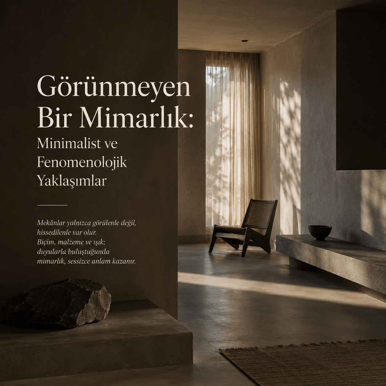 Görünmeyen Bir Mimarlık: Minimalist ve Fenomenolojik Yaklaşımlar - CHERX